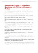 Automotive Chapter 61 Exam Prep Questions with All Correct Answers &vert; Verified