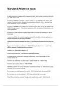 Maryland Asbestos exam Latest 2026&sol;2027 Exam Questions and Verified Solutions