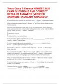 Texas Class B Exempt NEWEST 2025 EXAM QUESTIONS AND CORRECT DETAILED ANSWERS &lpar;VERIFIED ANSWERS&rpar; &vert;ALREADY GRADED A&plus;
