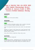 Exam 2&colon; NSG1241&sol; NSG 124 &lpar;New 2025&sol; 2026 Update&rpar; Pharmacology Review &vert;Questions & Answers&vert; Grade A&vert; 100&percnt; Correct &lpar;Verified Solutions&rpar;- Herzing