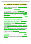 NU 578 PHARM EXAM QUESTIONS AND ANSWERS  