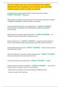 PHLT 307 GLOBAL HEALTH ALL QUIZ QUESTIONS AND CORRECT VERIFIED&sol;DETAILED ANSWERS LATEST UPDATED 2024&sol;2025 BEST COMPLETE EXAM RATED TO SCORE A&plus; FOR PASS
