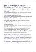 ESS 101 EXAM 1 with over 100  Questions and Fully Solved Answers 