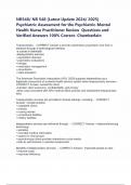 NR548&sol; NR 548 &lpar;Latest Update 2024&sol; 2025&rpar; Psychiatric Assessment for the Psychiatric-Mental Health Nurse Practitioner Review  Questions and Verified Answers 100&percnt; Correct- Chamberlain