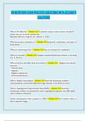 RN NUTRITION EXAM PRACTICE QUESTIONS WITH ACCURATE SOLUTIONS