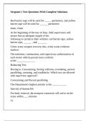 Sergeant's Test Questions With Complete Solutions
