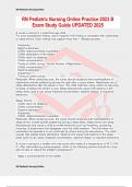 RN Pediatric Nursing Online Practice 2023 B Exam Study Guide UPDATED 2025