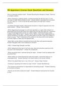 PA Appraisers License-Exam Questions and Answers