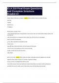 CLA 210 Final Exam Questions and Complete Solutions Graded A&plus;&period;