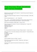 Crew Gunnery Exam Questions with Correct Answers 
