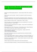 Crew Gunnery Exam Questions with 100&percnt; Correct Answers 