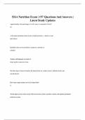 ISSA Nutrition Exam &vert; 157 Questions And Answers &vert; Latest Study Updates