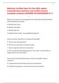 Relativity Certified Sales Pro Test 2025 update &vert;comprehensive questions and verified answers &lpar;complete solutions&rpar; ASSURED SUCCESS&vert;GRADE A&plus;&excl;&excl;