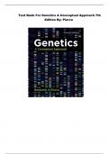 Test Bank For Genetics A Conceptual Approach 7th Edition By&colon; Pierce