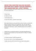 CDR RD FINAL EXAM PREP 2025&sol;2026 ACCURATE QUESTIONS WITH CORRECT DETAILED ANSWERS &vert;&vert; 100&percnt; GUARANTEED PASS <LATEST VERSION>