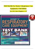 Test bank for mosby's respiratory care equipment 10th edition by cairo