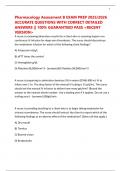 Pharmacology Assessment B EXAM PREP 2025&sol;2026 ACCURATE QUESTIONS WITH CORRECT DETAILED ANSWERS &vert;&vert; 100&percnt; GUARANTEED PASS <RECENT VERSION>