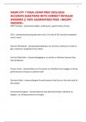 NASM CPT 7 FINAL EXAM PREP 2025&sol;2026 ACCURATE QUESTIONS WITH CORRECT DETAILED ANSWERS &vert;&vert; 100&percnt; GUARANTEED PASS <RECENT VERSION>