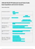 UWorld NCLEX-PN Rationale-based Study Guide Exam Questions and Correct Answers&period; 