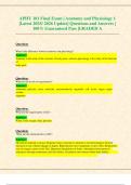 APHY 101 Final Exam &vert; Anatomy and Physiology 1 &vert;Latest 2025&sol; 2026 Update&vert; Questions and Answers &vert; 100&percnt; Guaranteed Pass &vert;GRADED A