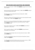 WCEI REVIEW EXAM QUESTIONS AND ANSWERS