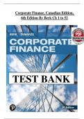 Test bank for corporate finance canadian edition 6th edition by berk Chapter 1-17