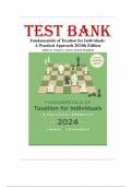 Test Bank for Fundamentals of Taxation for Individuals 2024&comma; 1st Edition by Gregory A&period; Carnes