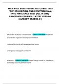 TNCC FULL STUDY GUIDE 2025 &vert; TNCC TEST PREP 8TH EDITION&comma; TNCC WRITTEN EXAM&comma; TNCC FINAL EXAM TEST &lpar;ALL IN ONE&rpar; &vert; PROFESSOR VERIFIED &vert; LATEST VERSION &lpar;ALREADY GRADED A&plus;&rpar;