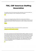 TSC&comma; CSP American Staffing Association Newest Version as of 2025&sol;2026 Actual Exam Questions with Correct Answers&period;