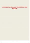 CCRN-Adult Exam Questions VERIFIED SOLUTIONS&comma; SCORED A&plus;&period;