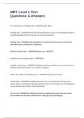 MRT Level 1 Test Questions & Answers