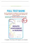 Test Bank - Health Assessment in Nursing 7th Edition by Janet R&period; Weber&comma; &lpar;All Chapters Included 1-34&rpar;