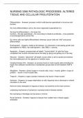NURSING 3366 PATHOLOGIC PROCESSES ALTERED TISSUE AND CELLULAR PROLIFERATION