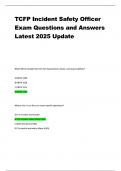 TCFP Incident Safety Officer Exam Questions and Answers Latest 2025 Update
