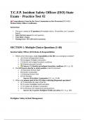 T&period;C&period;F&period;P&period; Incident Safety Officer &lpar;ISO&rpar; State Exam &ndash; Practice Test &num;2 Newest Version as of 2025&sol;2026 Actual Exam Questions with Correct Answers&period;