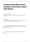 Incident Safety Officer Exam Questions and Answers Latest 2025 Update&period;