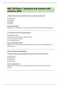 NSC 330 Exam 1 questions and answers with solutions 2025