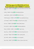 MSP Test &lpar;part 2&rpar; UPDATED ACTUAL    Exam Questions and CORRECT Answers 