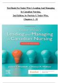 Test Bank for Yoder-Wise&rsquo;s Leading and Managing in Canadian Nursing 2nd Edition &lpar;Elsevier&comma; 2019&rpar; by Patricia S&period; Yoder's-Wise&comma; Janice Waddell and Nancy Walton&comma; Isbn no&semi; 9781771721684&comma; all 32 Chapters Covered