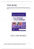 Test Bank For Oral Pathology for the Dental Hygienist 8th Edition by Olga A&period; C&period; Ibsen&vert;&vert;ISBN 978-0323764032&vert;&vert;All Chapters&vert;&vert;Complete Guide A&plus;