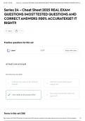 Series 24 - Cheat Sheet 2025 REAL EXAM QUESTIONS &vert;MOST TESTED QUESTIONS AND CORRECT ANSWERS &vert;100&percnt; ACCURATE&vert;GET IT RIGHT&excl;&excl;