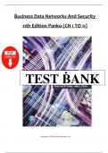 Test Bank For Business Data Networks and Security 11th Edition by Panko&comma; All Chapters 1-11