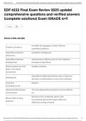 EDF 6222 Final Exam Review 2025 update&vert; comprehensive questions and verified answers &lpar;complete solutions&rpar; Exam &vert;GRADE A&plus;&excl;&excl;