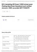 BYU Marketing 201 Exam 1 2025 Actual exam &lpar;Testing Real Exam Questions&rpar; and verified Answers &lpar; 100&percnt; accurate&rpar; GET IT RIGHT&excl;&excl;