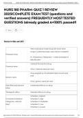 NURS 180 PHARM&colon; QUIZ 1 REVIEW 2025&vert;COMPLETE EXAM TEST &lpar;questions and verified answers&rpar; FREQUENTLY MOST TESTED QUESTIONS &vert;already graded A&plus;&vert;100&percnt; passed&excl;&excl;