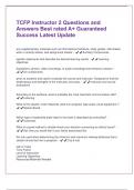 TCFP Instructor 2 Questions and Answers Best rated A&plus; Guaranteed Success Latest Update