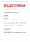 Salesforce Admin Certification FINAL EXAM PREP 2025&sol;2026 ACCURATE QUESTIONS WITH CORRECT DETAILED ANSWERS &vert;&vert; 100&percnt; GUARANTEED PASS <RECENT VERSION>