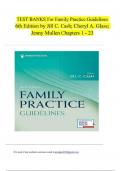 TEST BANKS For Family Practice Guidelines 6th Edition by Jill C&period; Cash&semi; Cheryl A&period; Glass&semi; &lrm;Jenny Mullen Chapters 1 - 23  9780826166050