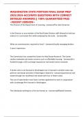 WASHINGTON STATE PORTION FINAL EXAM PREP 2025&sol;2026 ACCURATE QUESTIONS WITH CORRECT DETAILED ANSWERS &vert;&vert; 100&percnt; GUARANTEED PASS <RECENT VERSION>