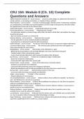 CRJ 104&colon; Module 8 &lpar;Ch&period; 10&rpar; Complete Questions and Answers